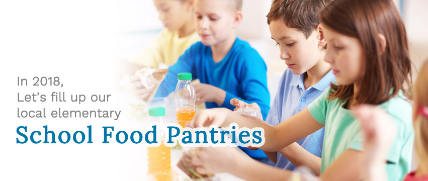In 2018, Let's fill up our local elementary School Food Pantries