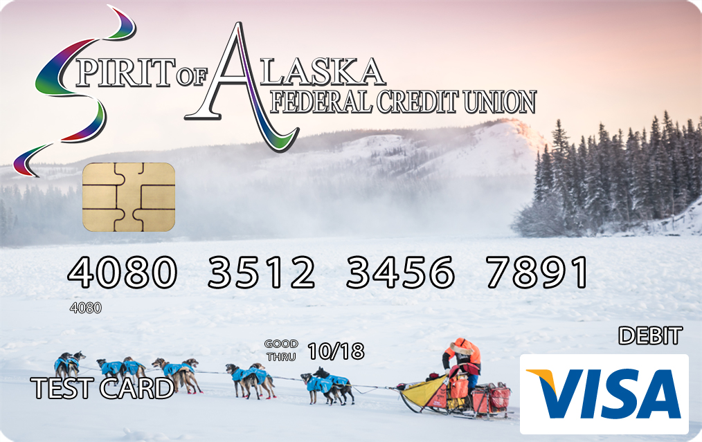 Image of Hans Gatt on the Yukon Quest trail, displayed as a debit card image. - Photograph by Whitney McLaren
